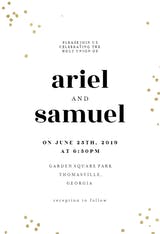 Minimal confetti - Wedding Invitation